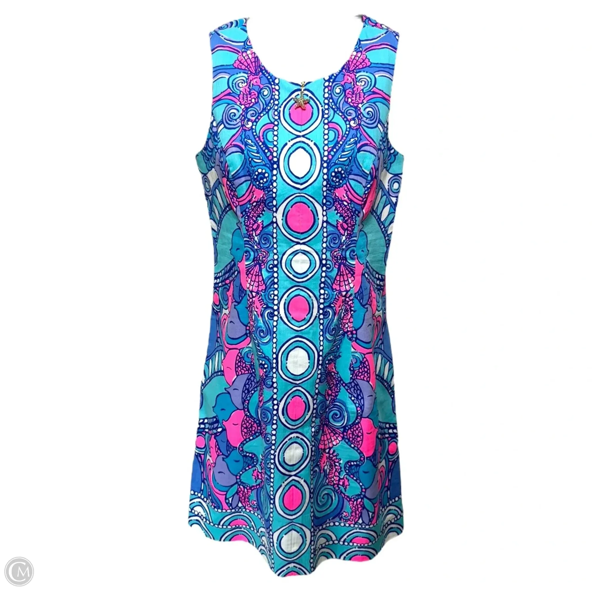 Abigail Shift Dress Designer By Lilly Pulitzer In Multi Sea jewels Engineered Print, Size: 0
