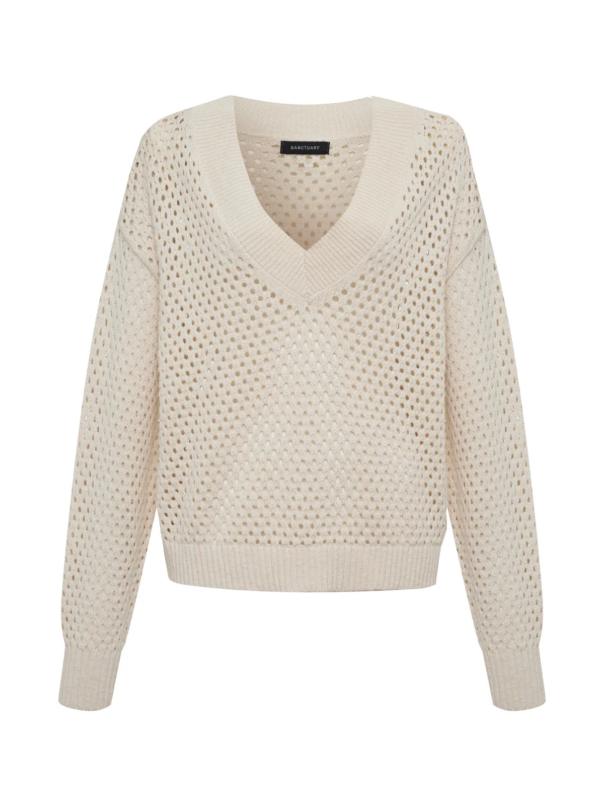 Airy Openwork Sweater Macrame