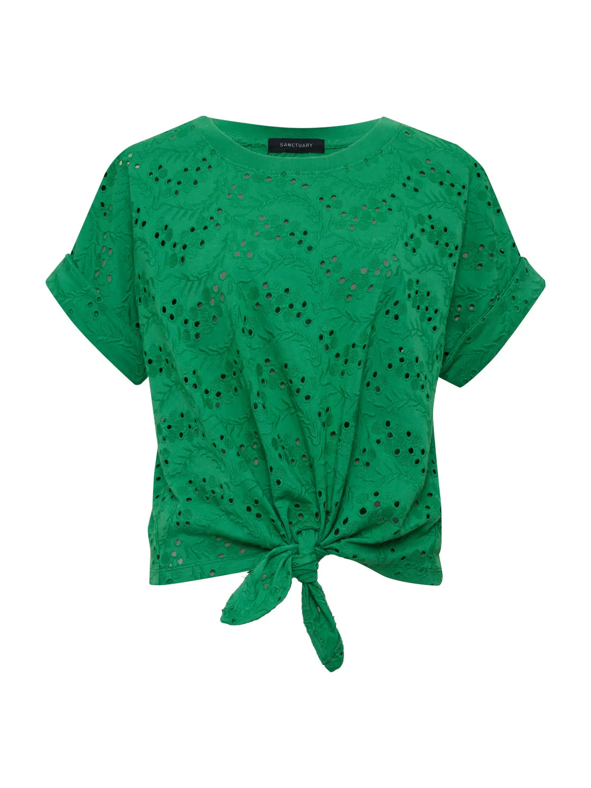 All Day Eyelet Tee Palm