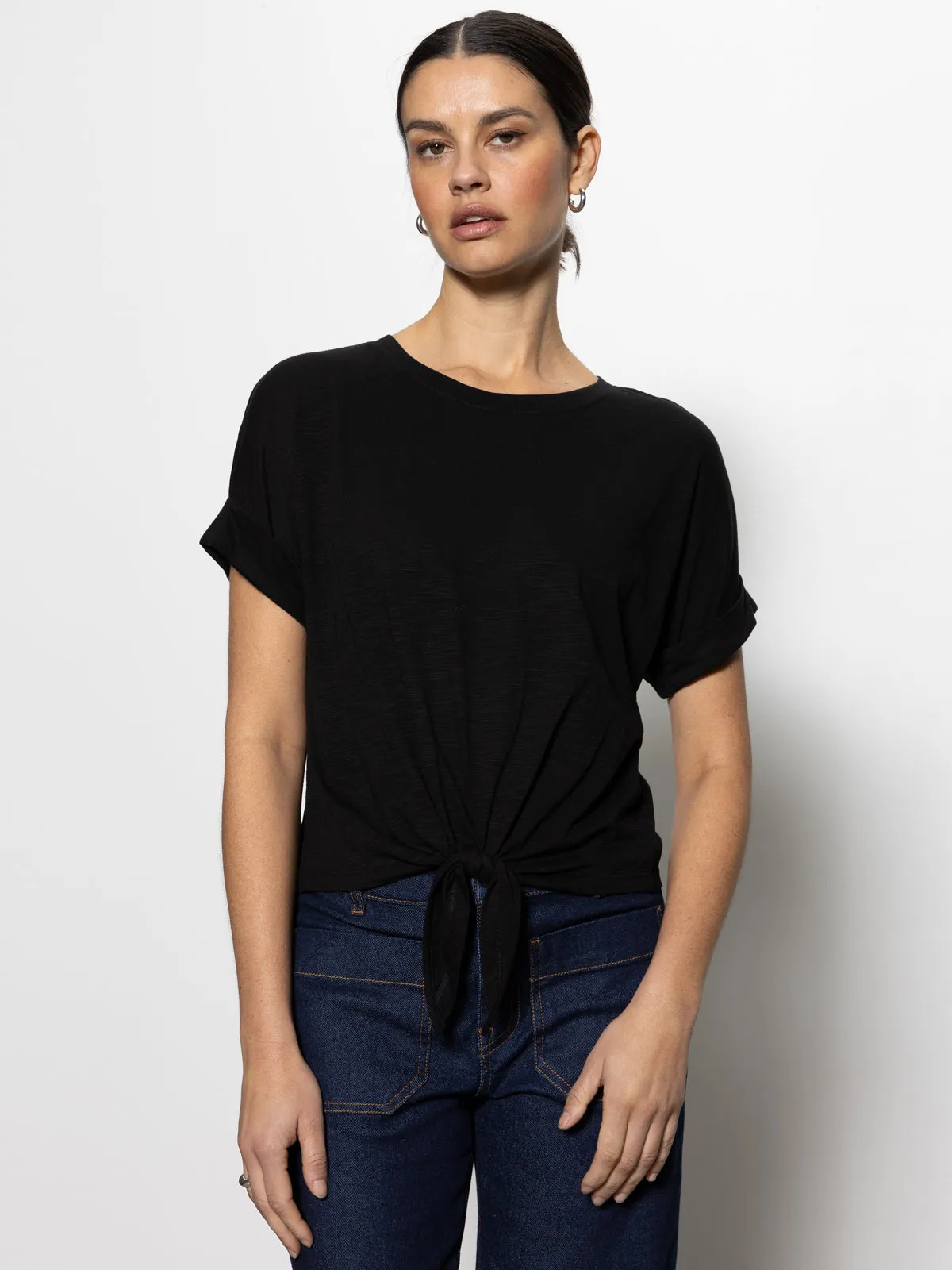 All Day Tie Tee Black