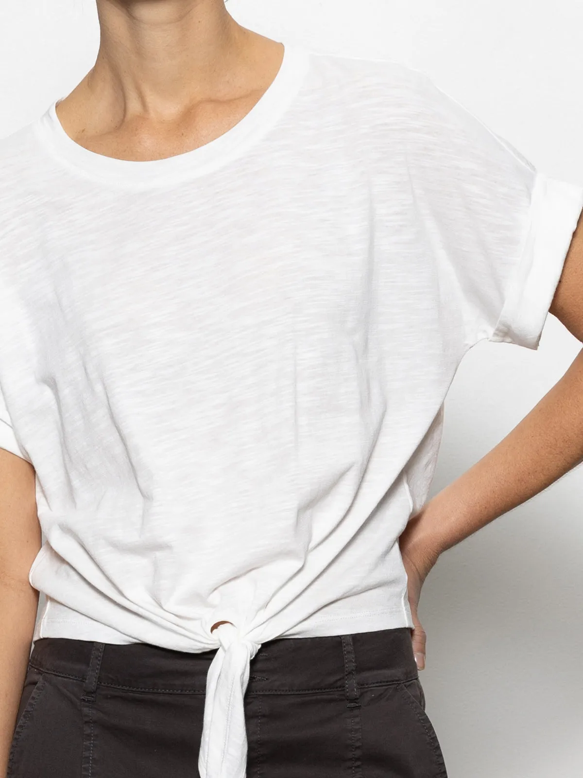All Day Tie Tee White