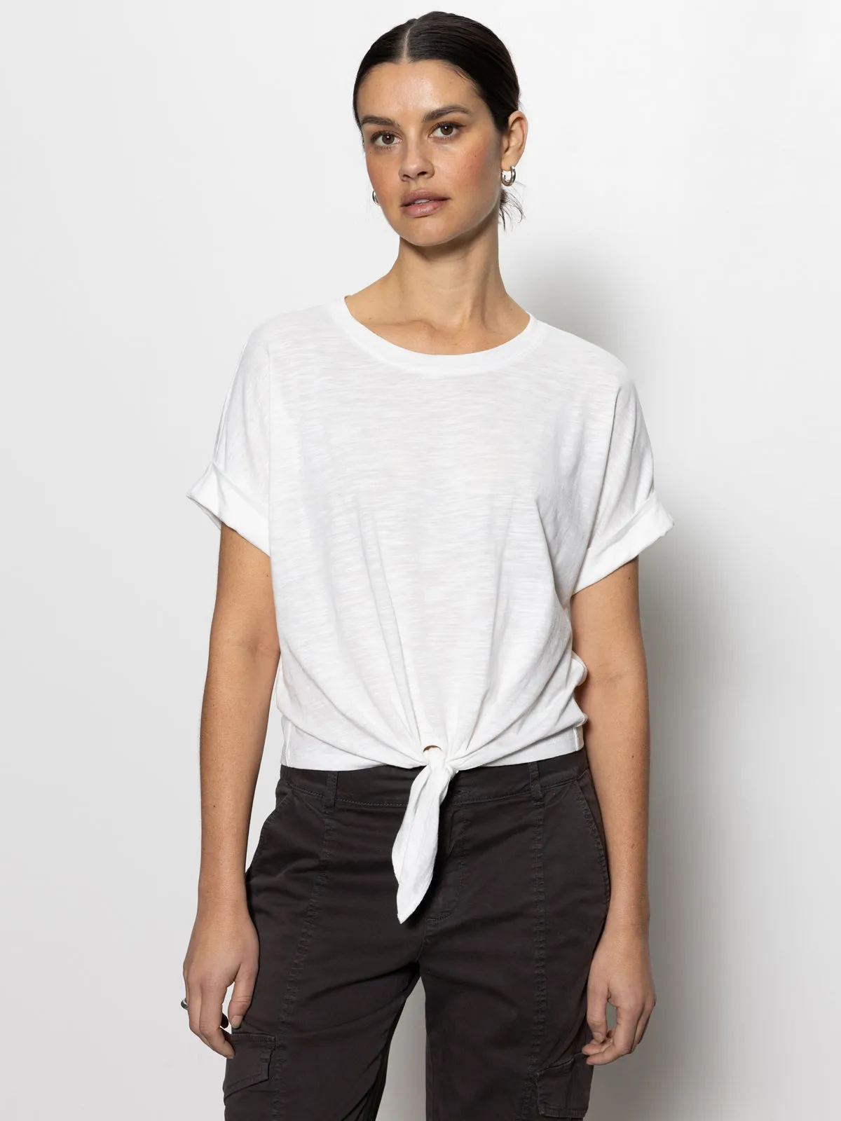 All Day Tie Tee White