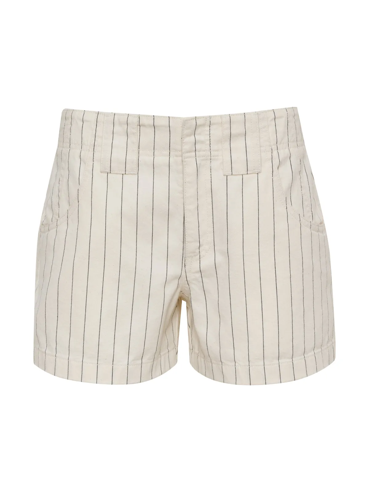 Arden Denim Short Bleached White Pinstripe