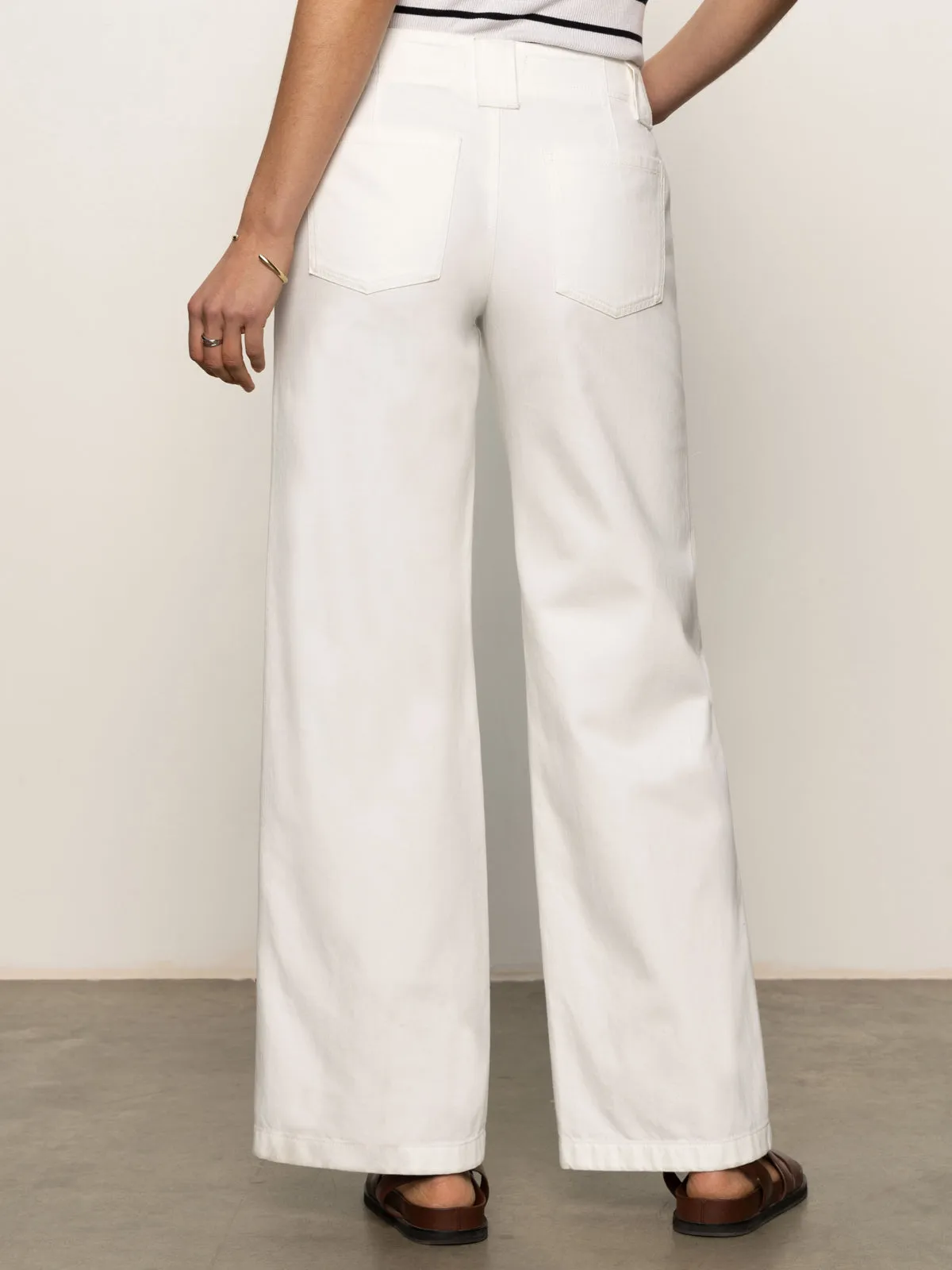 Arden Wide Leg Jeans Brilliant White