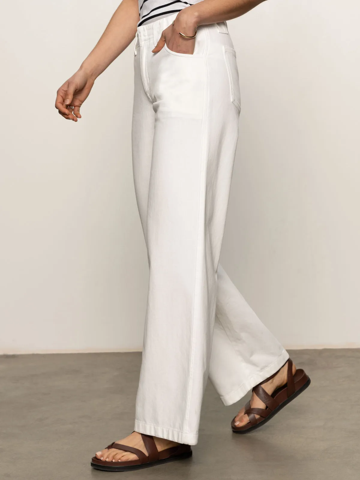 Arden Wide Leg Jeans Brilliant White