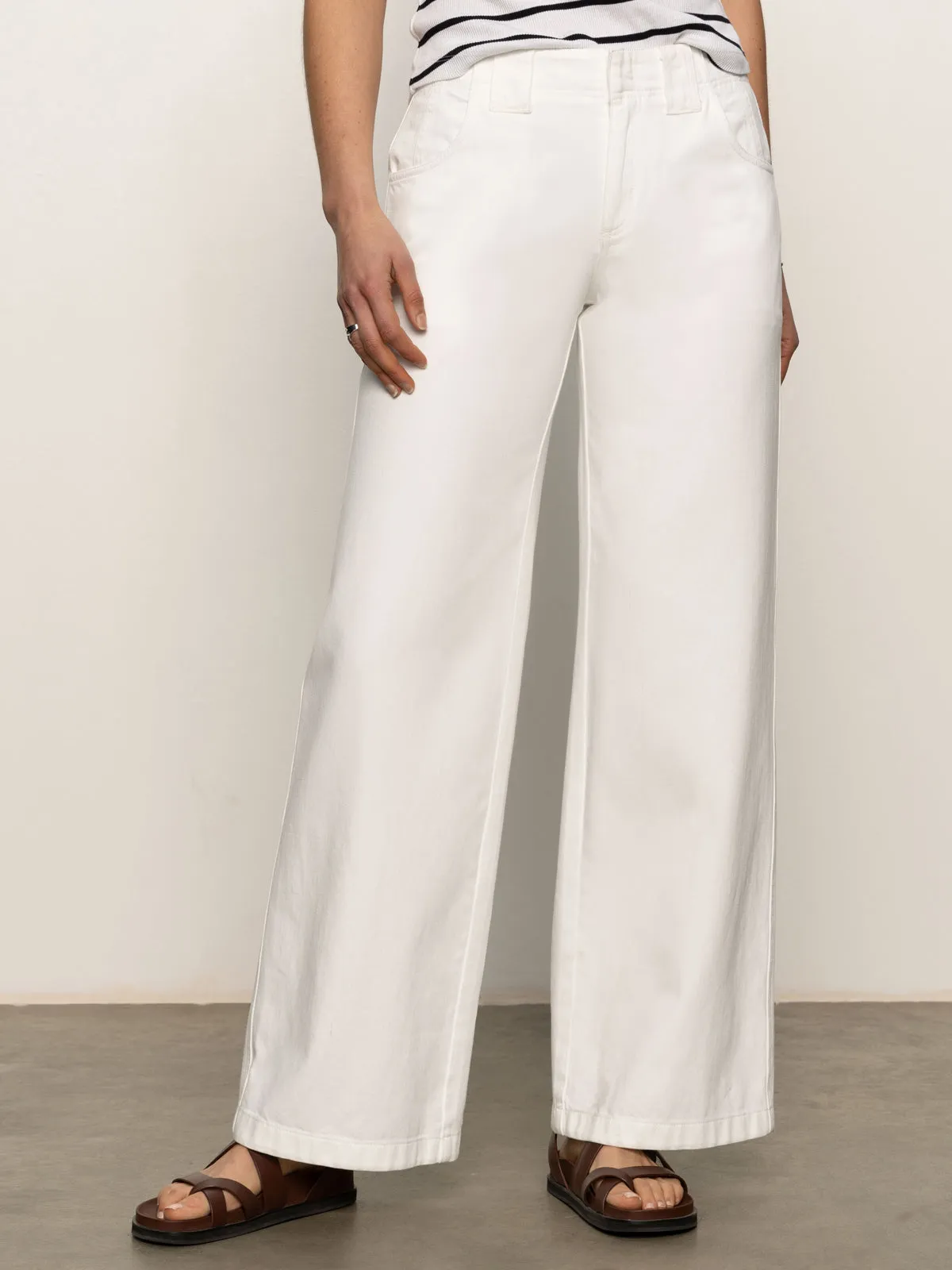Arden Wide Leg Jeans Brilliant White