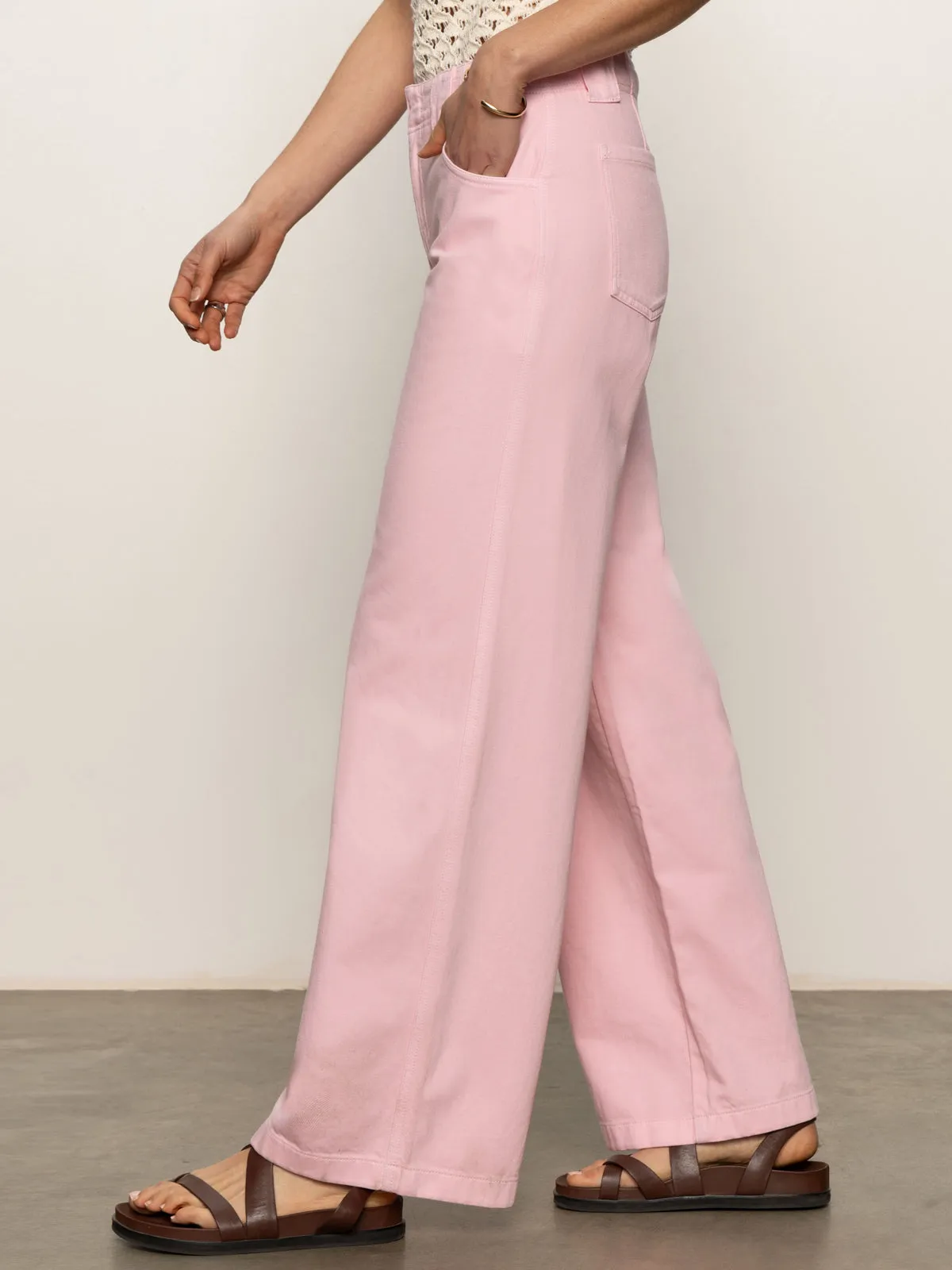 Arden Wide Leg Jeans Washed Cherry Blossom