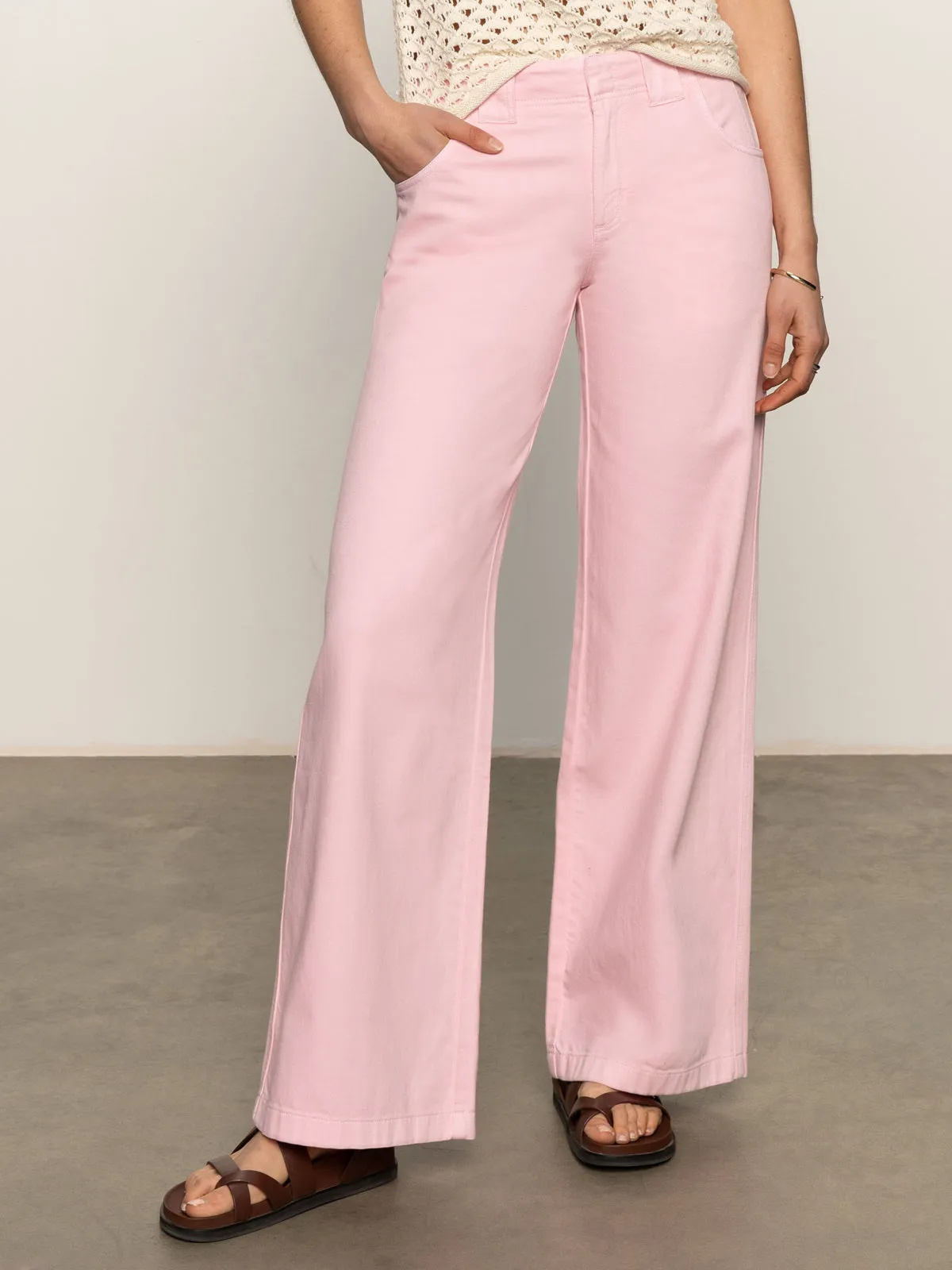 Arden Wide Leg Jeans Washed Cherry Blossom