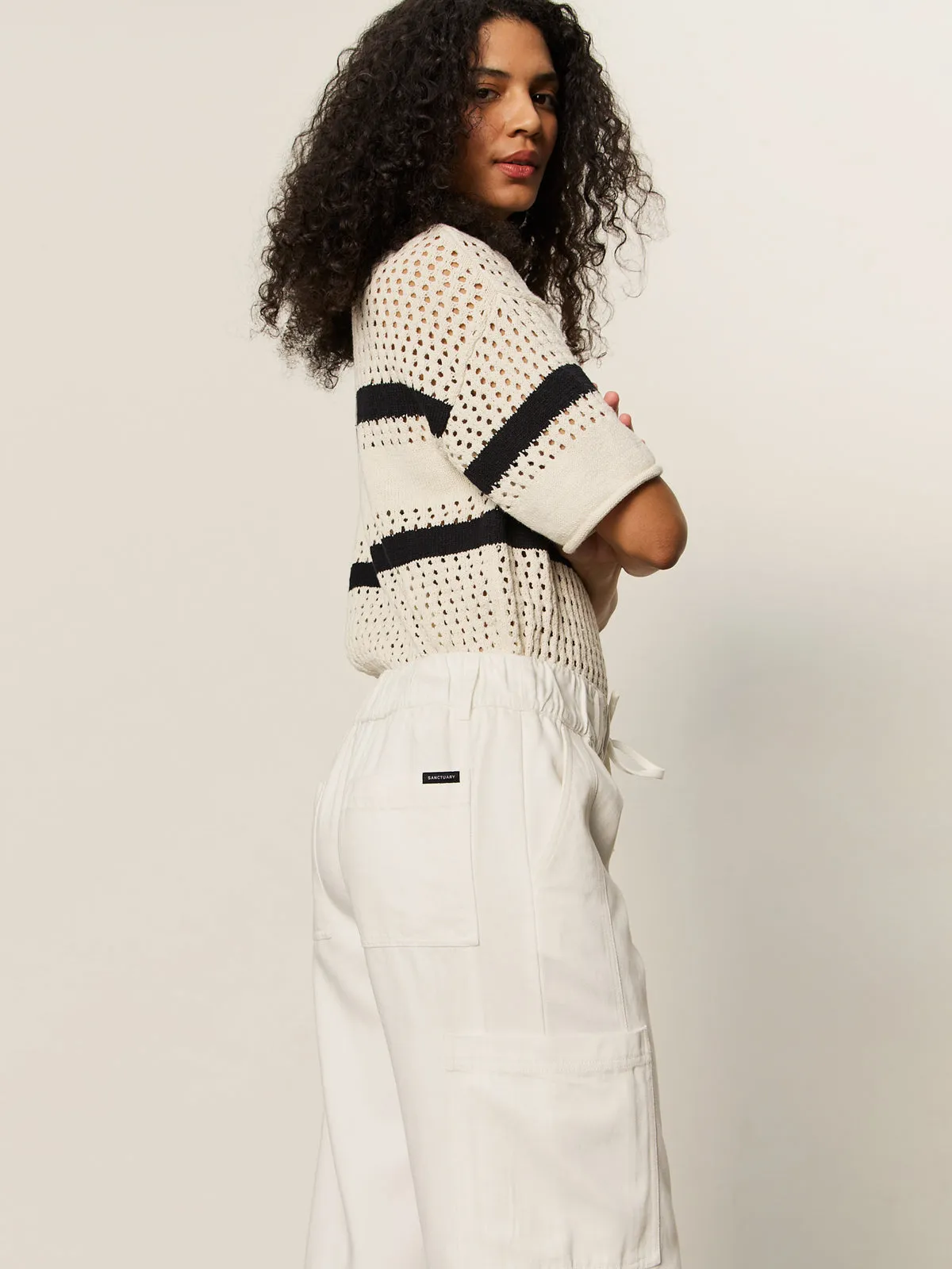 Area Standard Rise Pant Bleached White