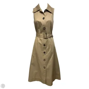 Belted Dress Designer By Kate Spade In Tan, Size: Xxs