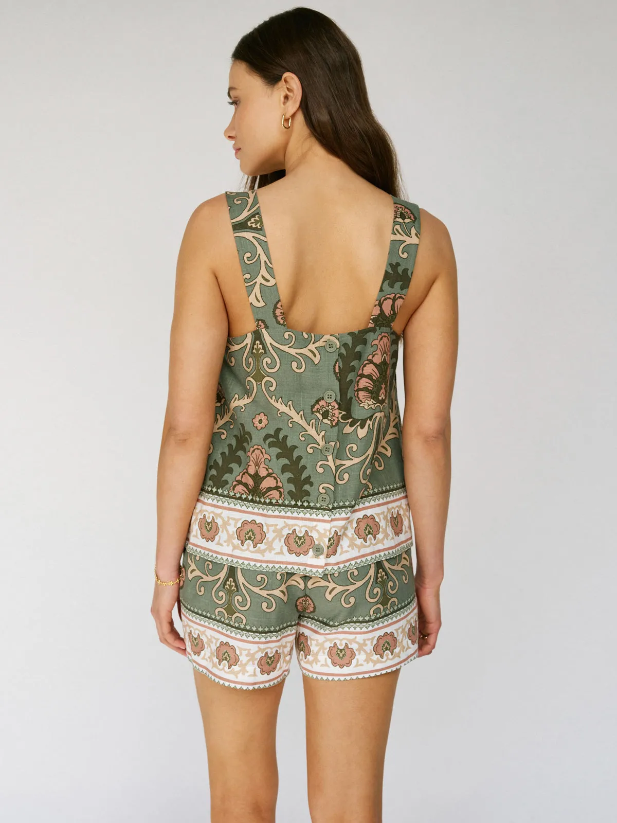 Button Back Cami Mezzo Sage