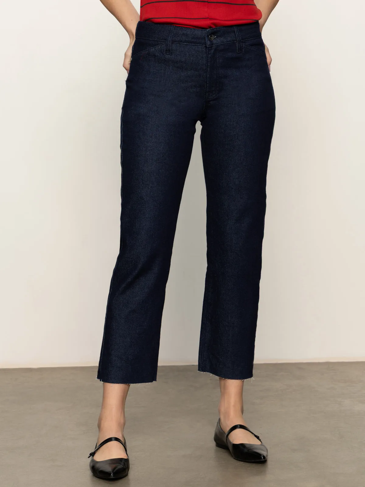 Cadence 90'S Straight Crop Jeans Plot Twist