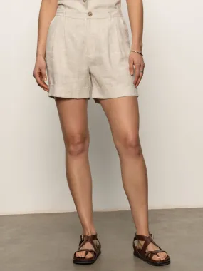 Caravan Cuffed Short Flax