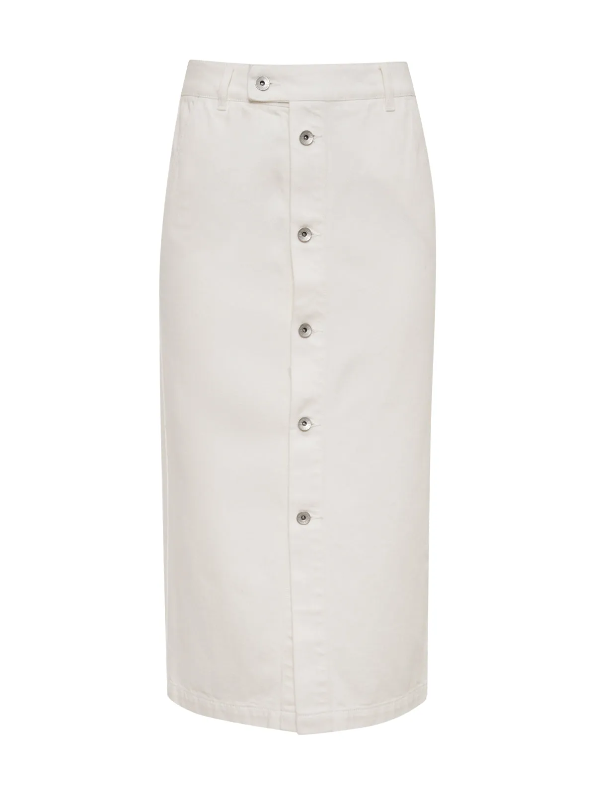 Carrier Denim Skirt Bleached White