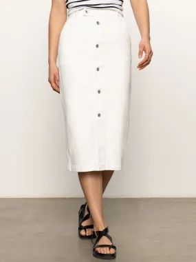 Carrier Denim Skirt Bleached White