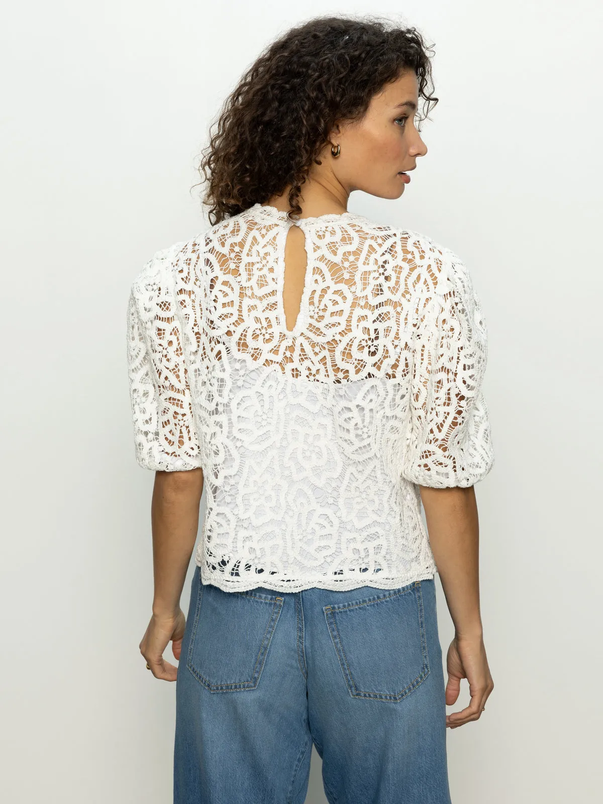 Cherished Lace Tee White