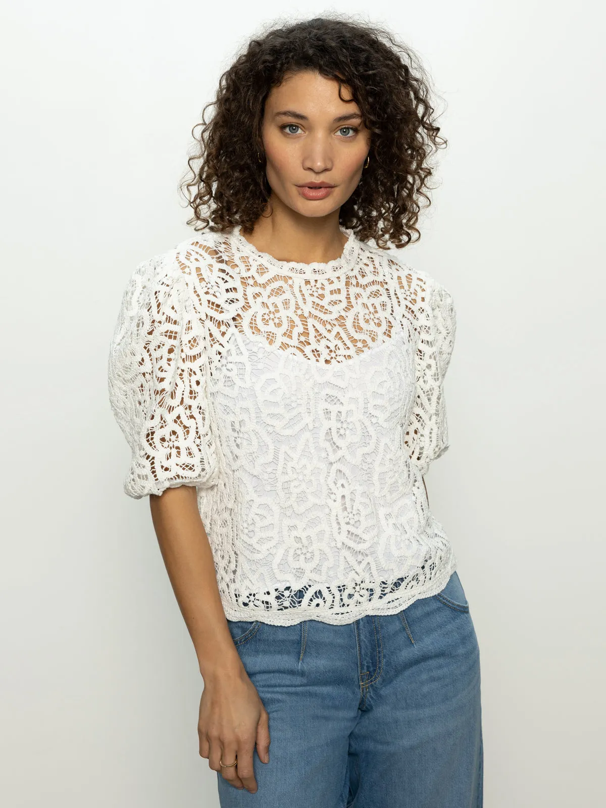 Cherished Lace Tee White