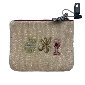 Clutch By Anthropologie In Cream & Orange, Size:Small
