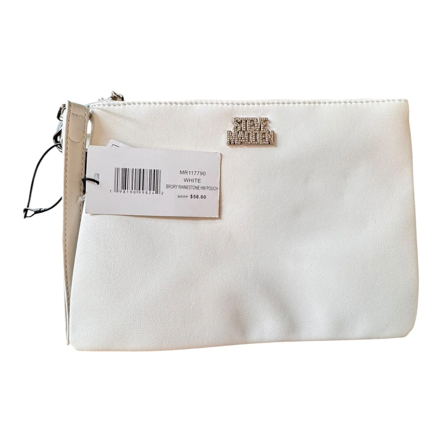 Clutch By Steve Madden In White, Size:Medium