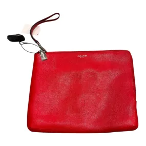 Clutch Designer By Coach In Red, Size:Large