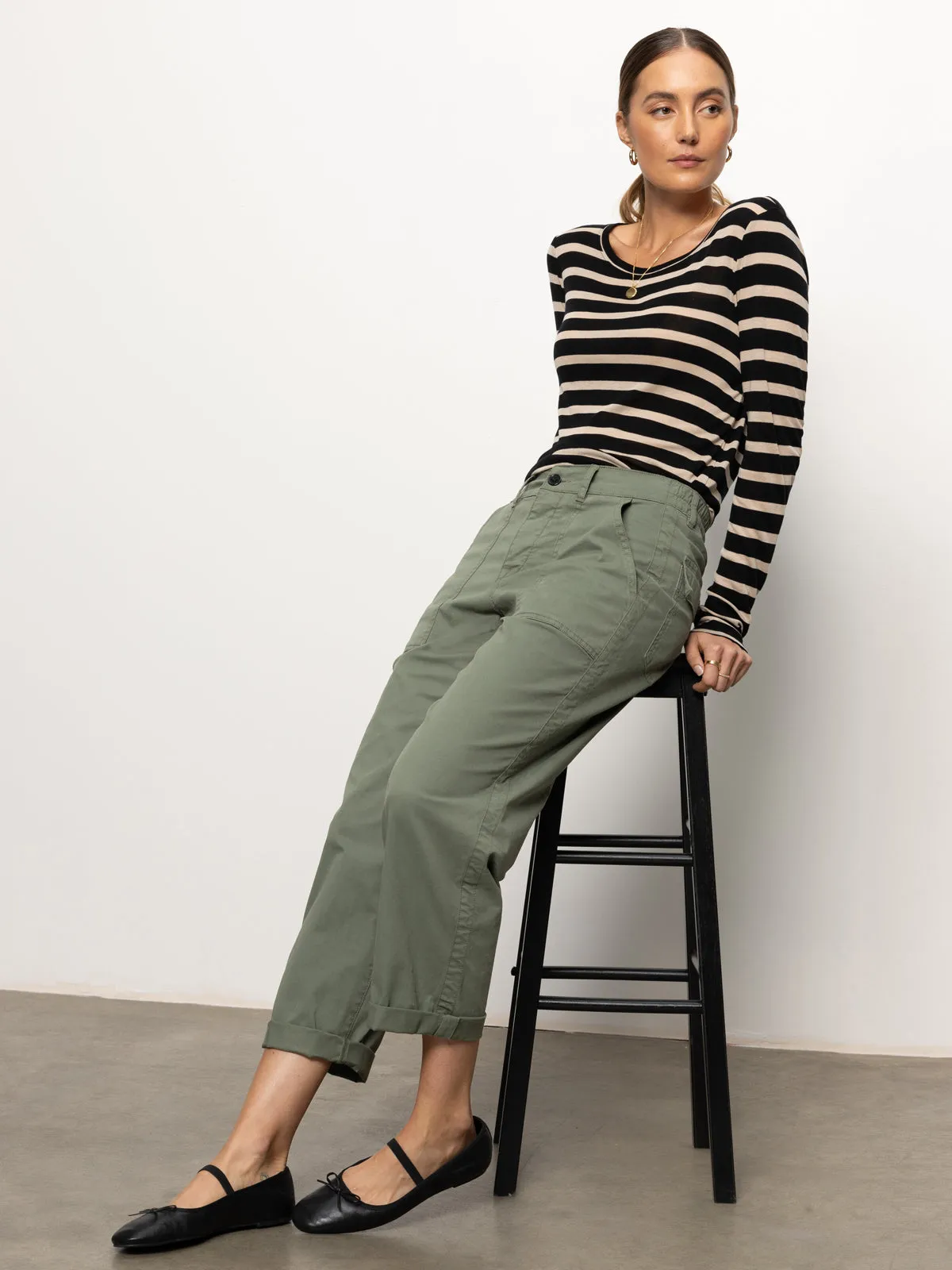 Cruiser Chino Semi High Rise Pant Dark Spruce