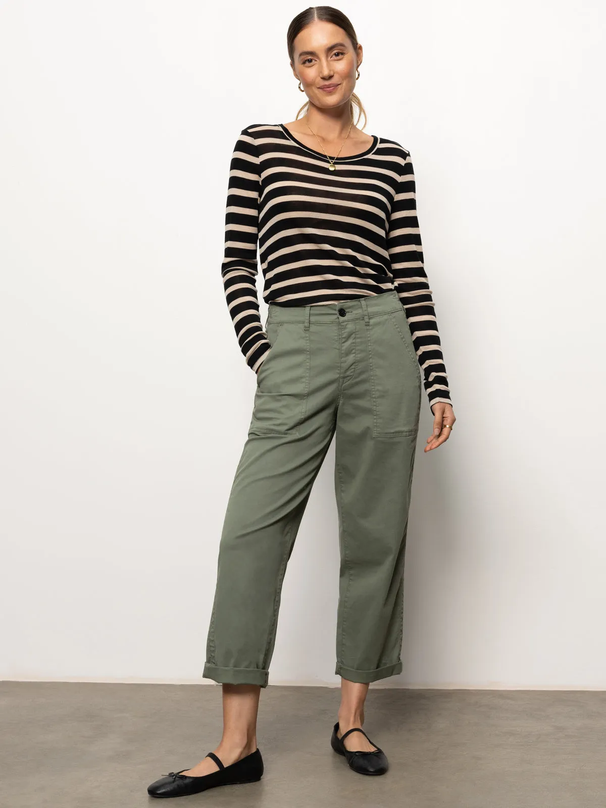 Cruiser Chino Semi High Rise Pant Dark Spruce