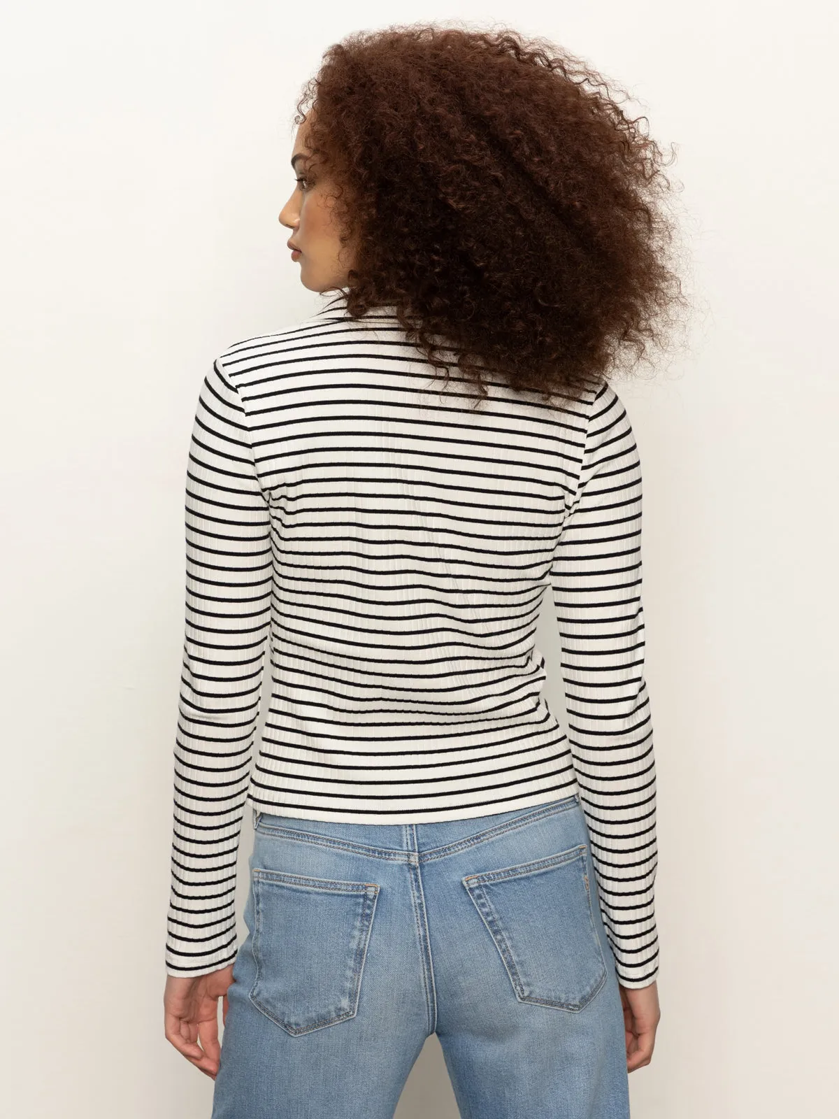 Daydreamer Knit Shirt Chalk / Black Stripe