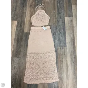 Designer Dress Set 2pc By Intermix In Tan, Size: M