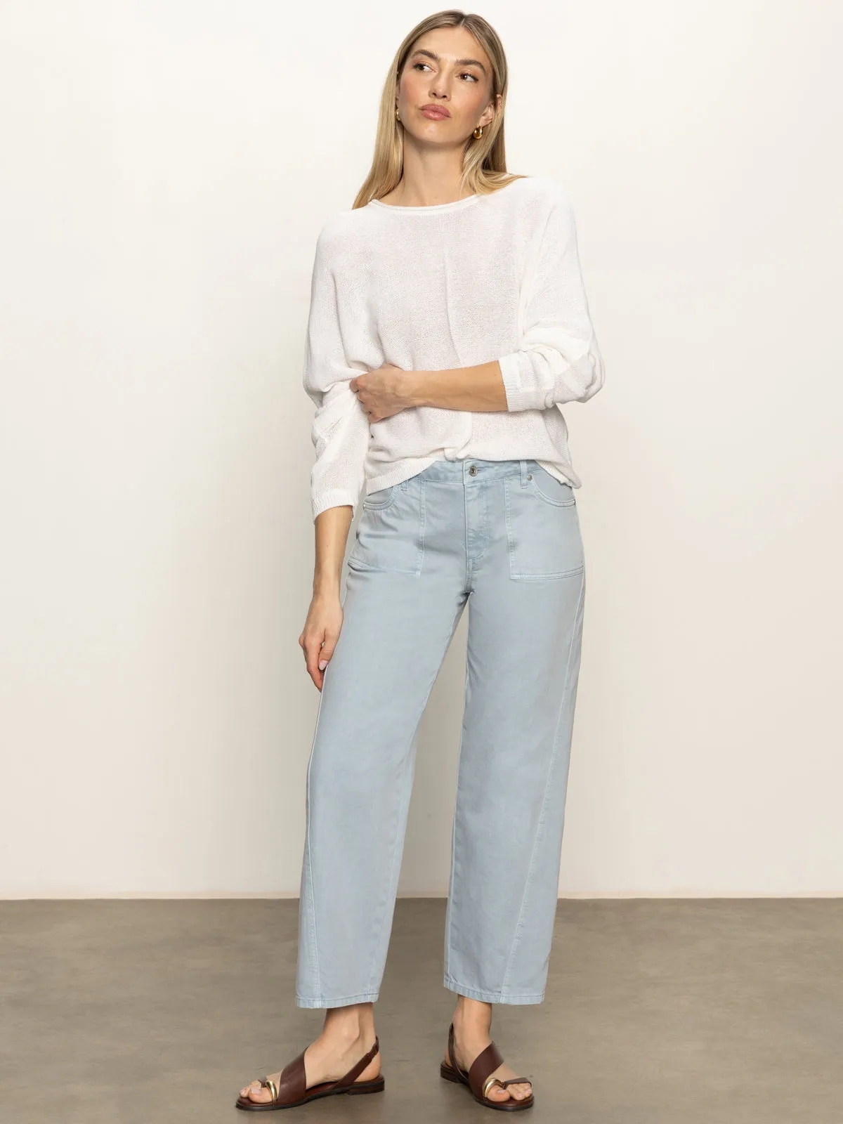 District Column Standard Rise Ankle Jeans Blue Mirage