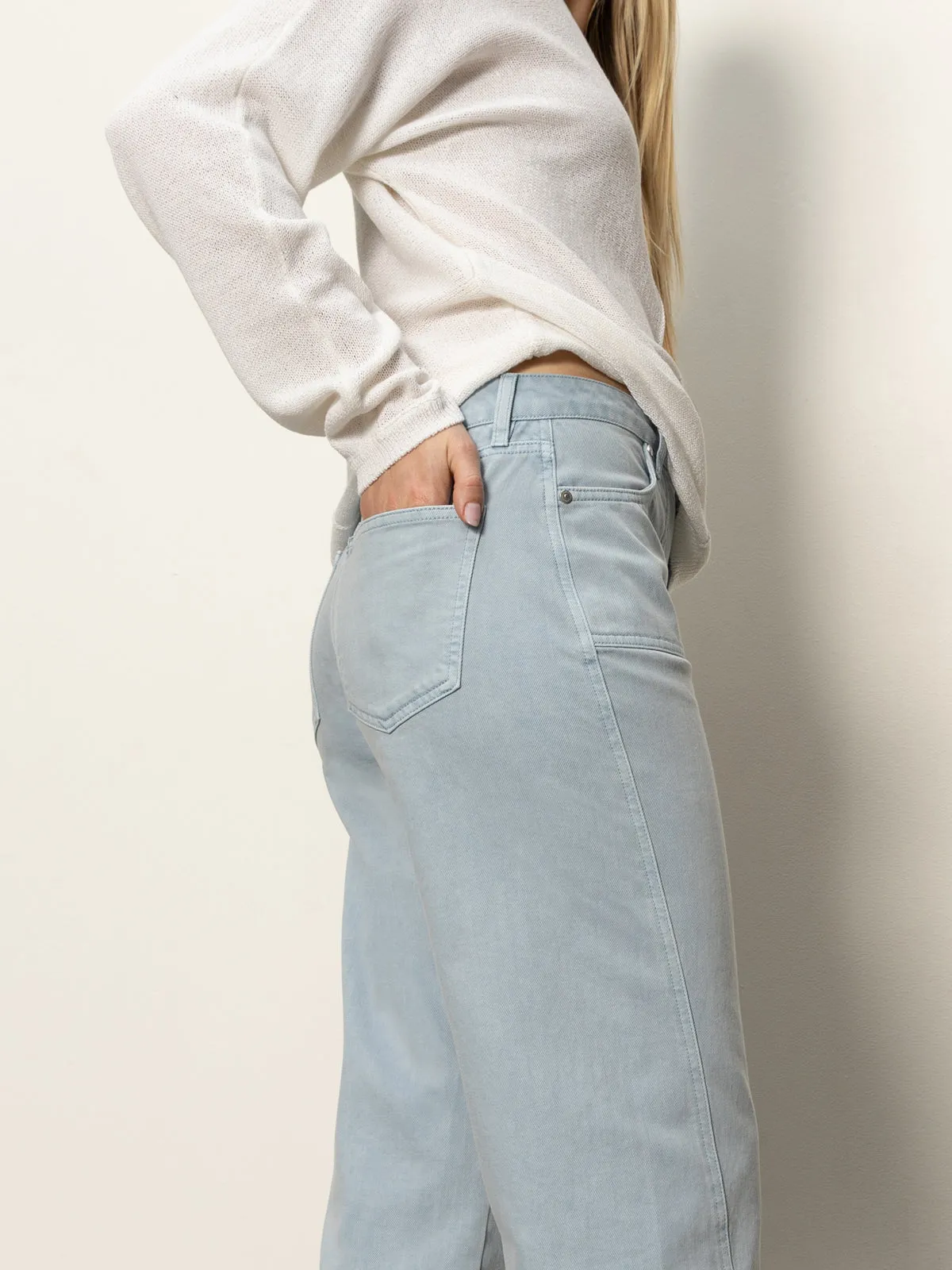 District Column Standard Rise Ankle Jeans Blue Mirage