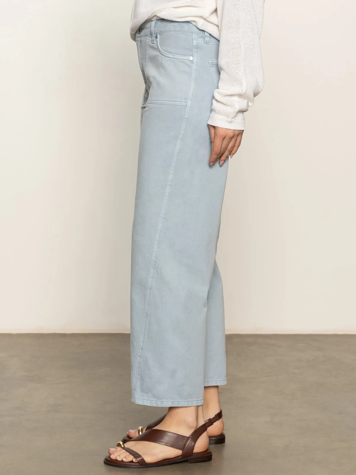 District Column Standard Rise Ankle Jeans Blue Mirage