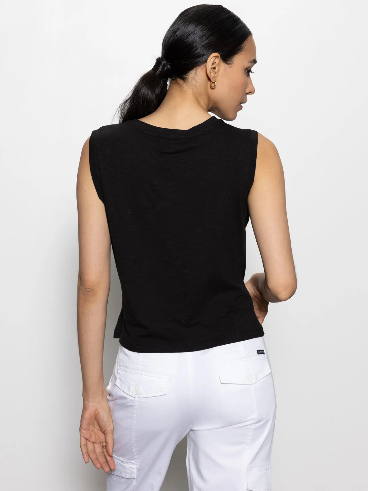 Draped Tank Black