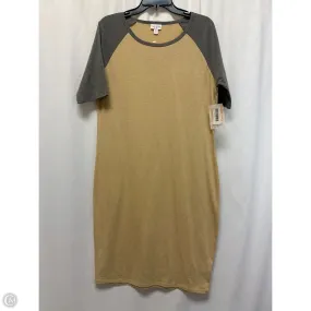 Dress Casual Midi By Lularoe In Tan, Size: Xl