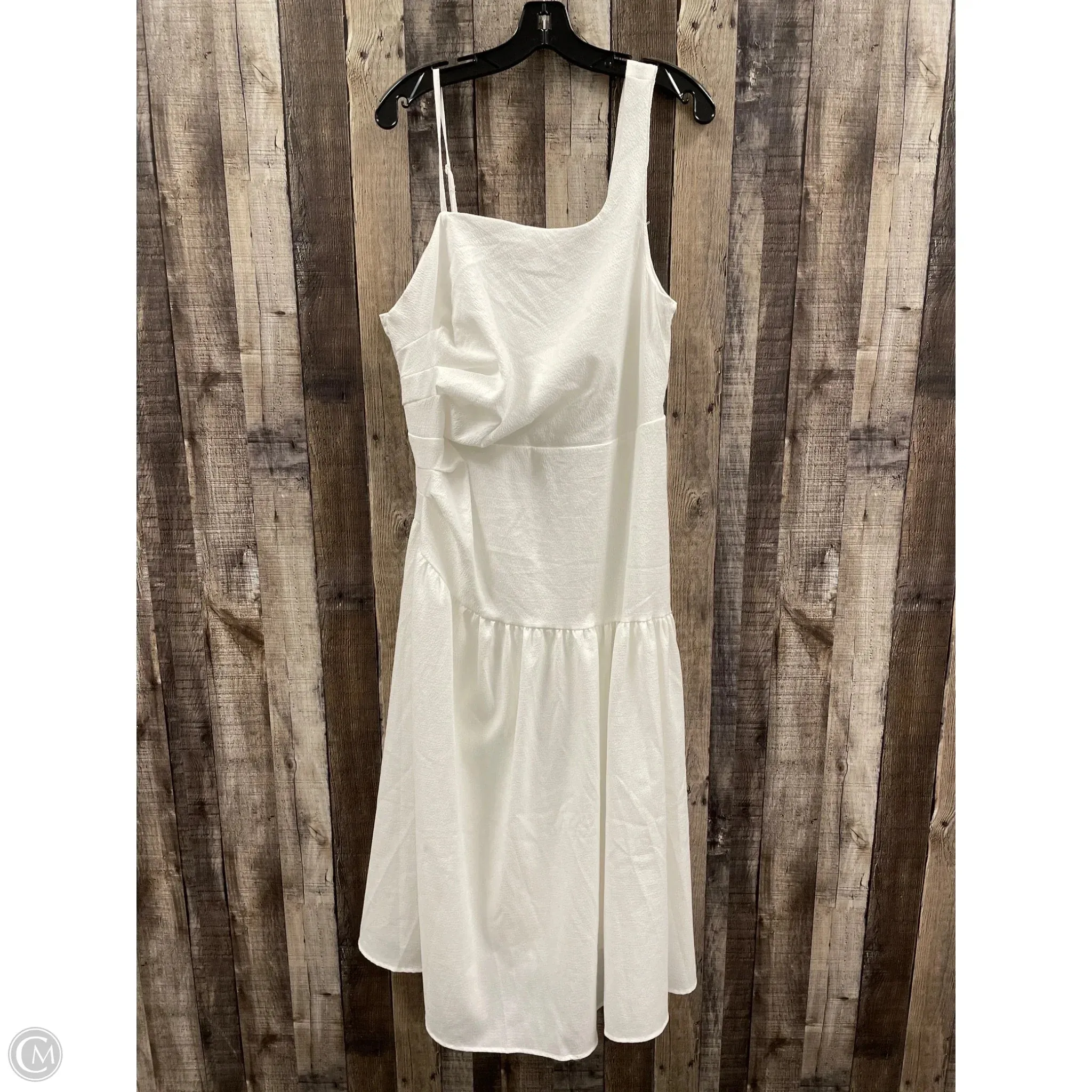 Dress Casual Midi By Shein In White, Size: 2x
