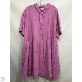 Dress Casual Midi By Terra & Sky In Pink, Size: 3x
