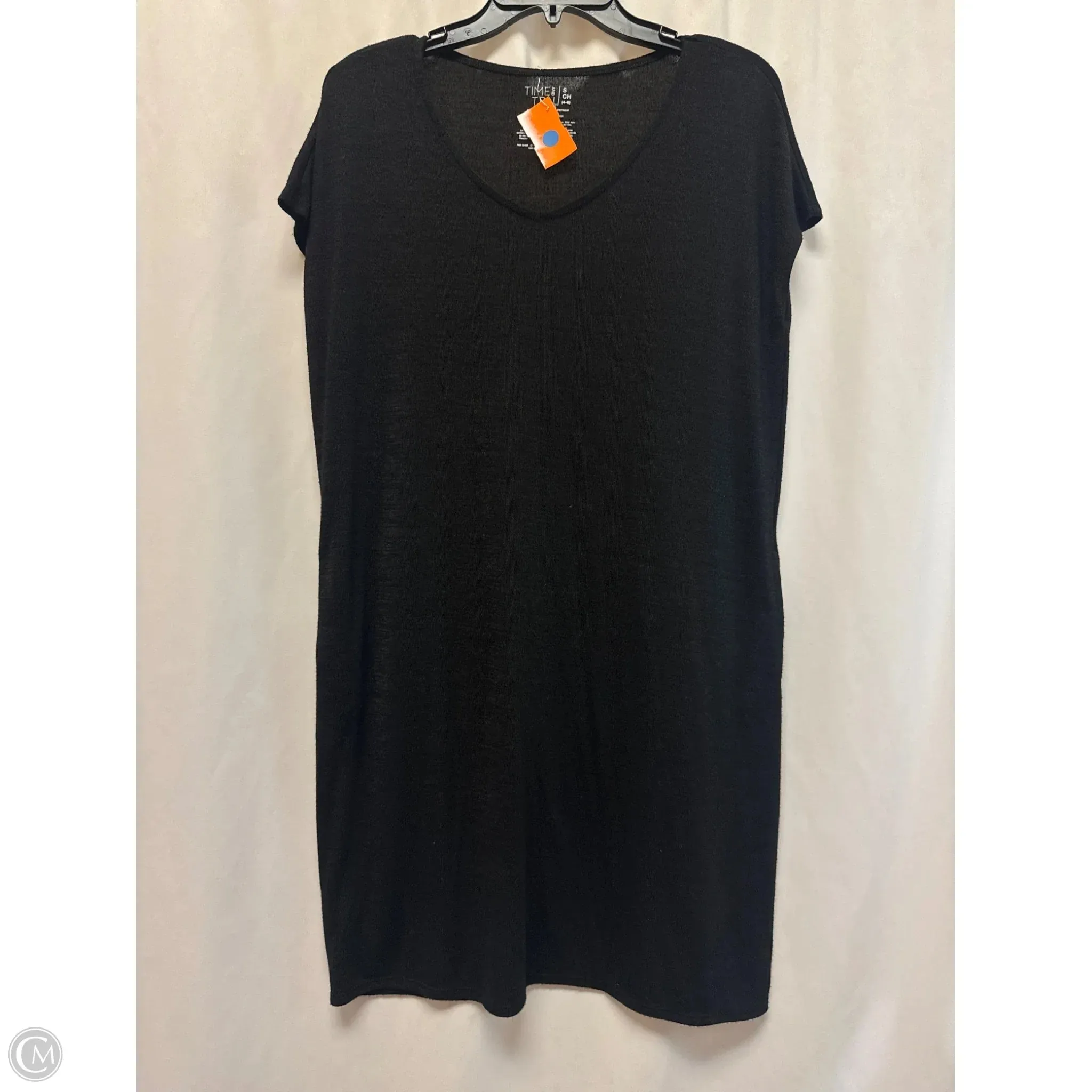Dress Casual Midi By Time And Tru In Black, Size: S