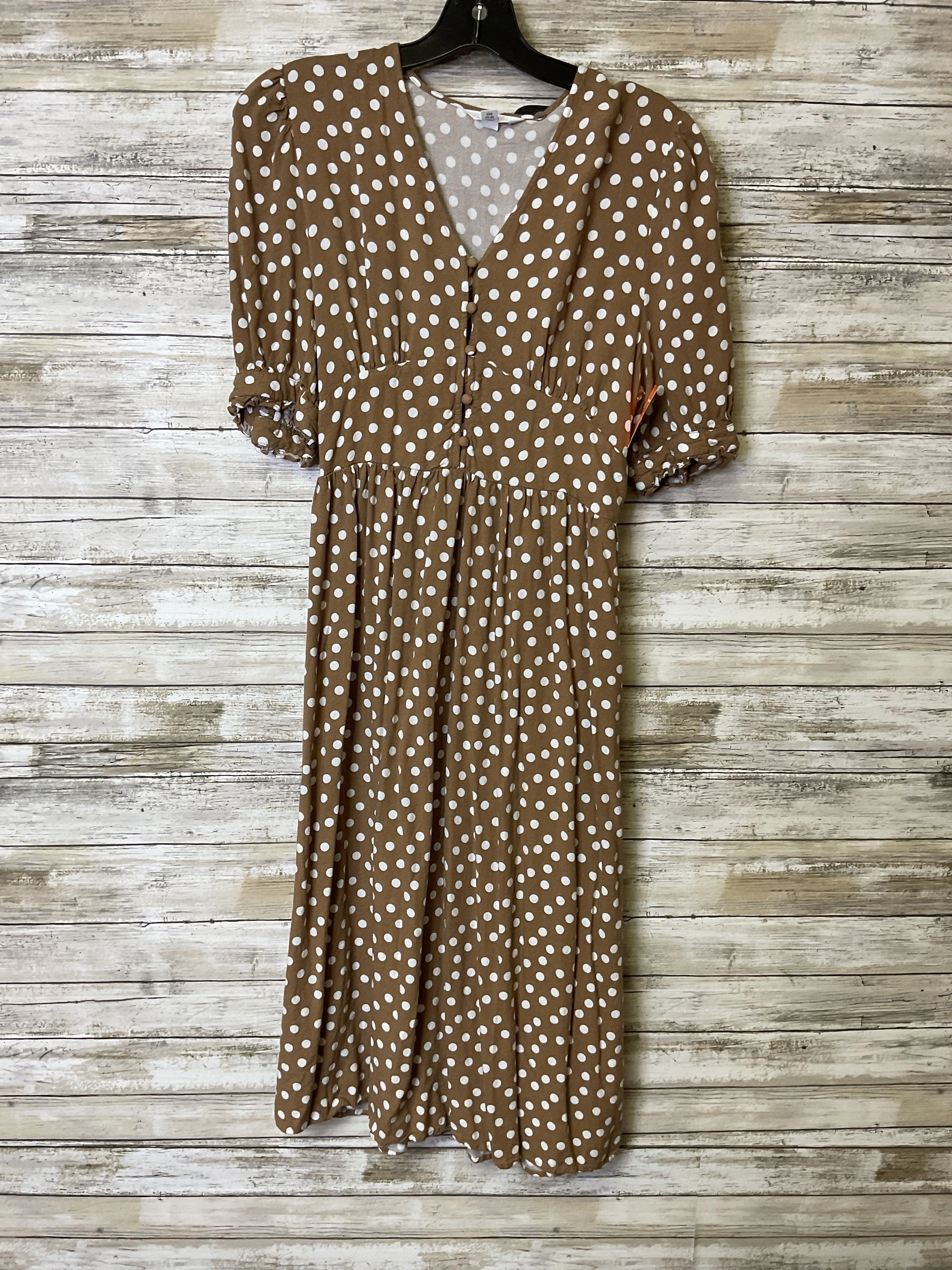 Dress Casual Midi By Time And Tru In Polkadot Pattern, Size:S