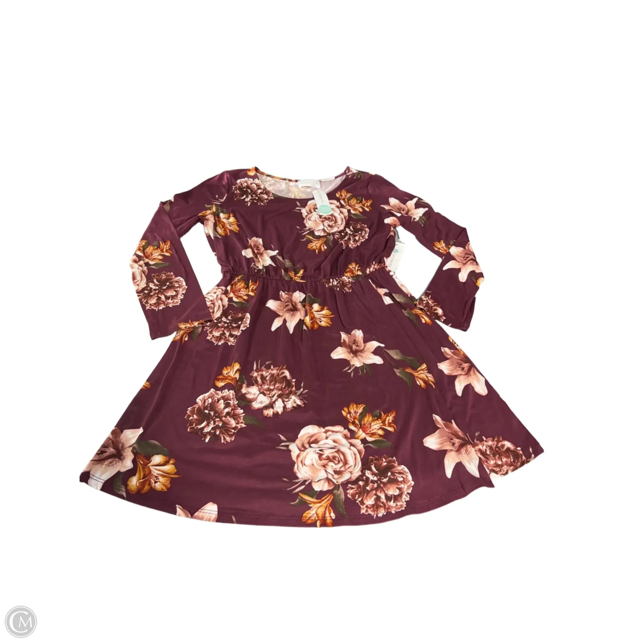 Dress Casual Short By Cme In Maroon, Size: L