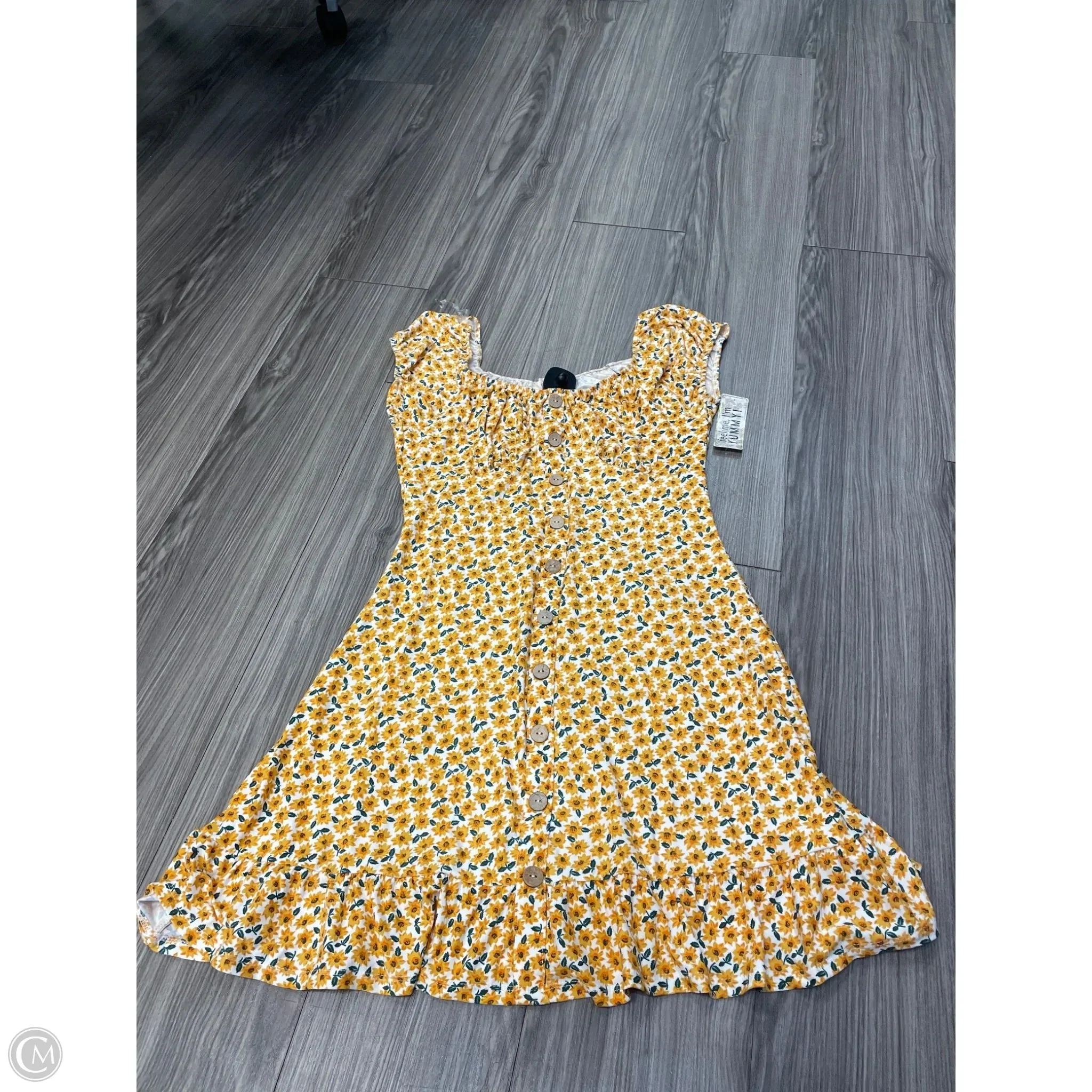 Dress Casual Short By Derek Heart In Yellow, Size: L