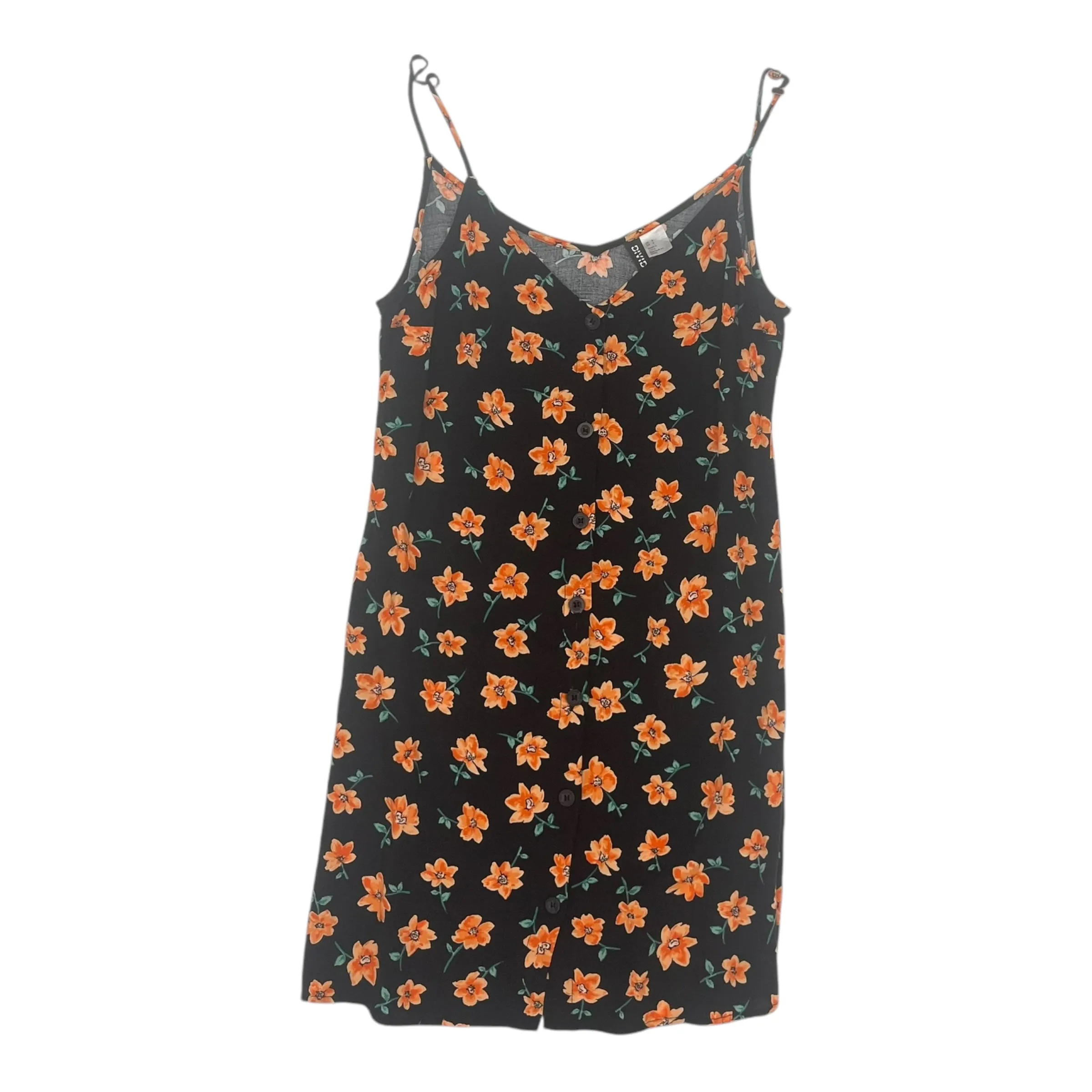Dress Casual Short By Divided In Black & Orange, Size:8