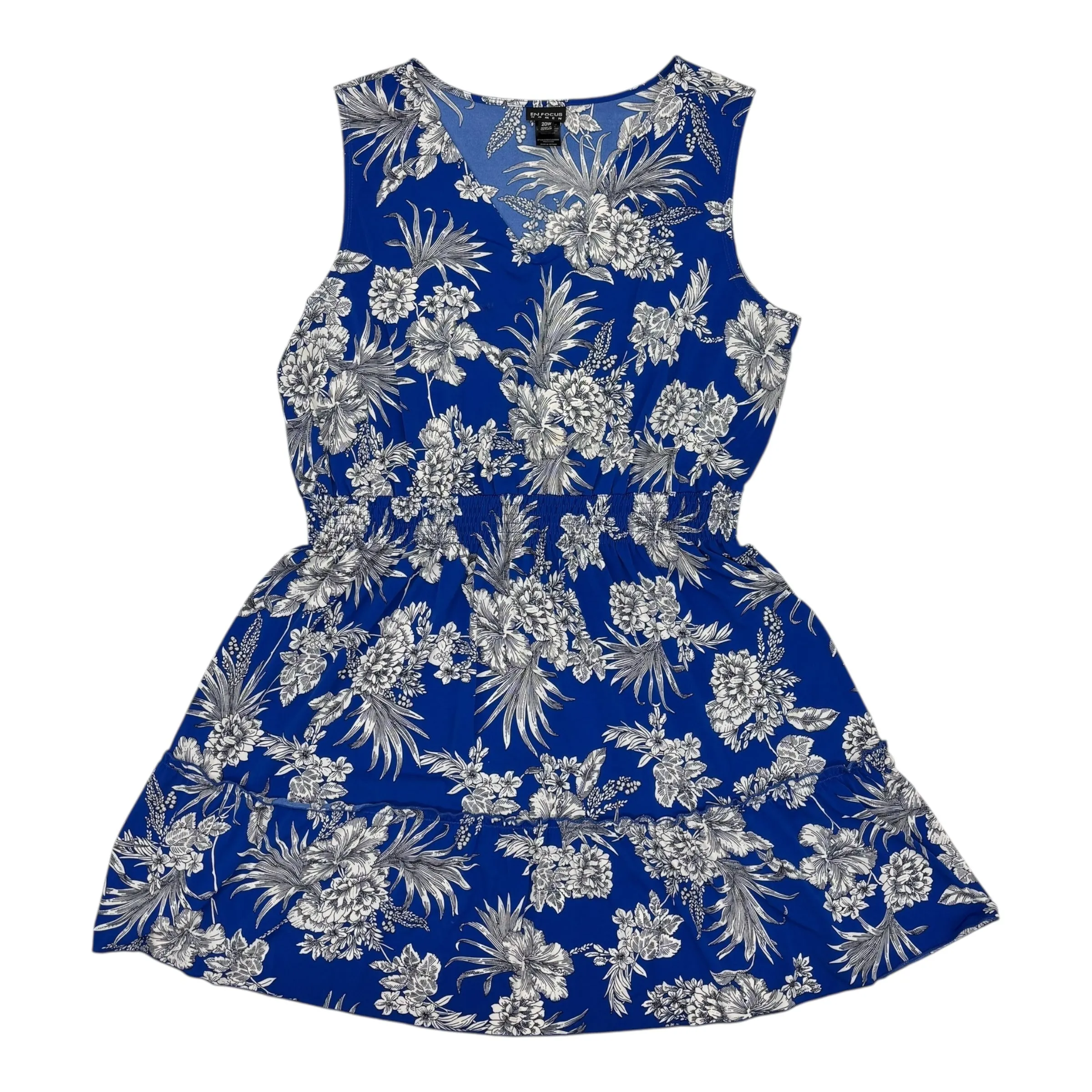 Dress Casual Short By En Focus In Blue, Size:20