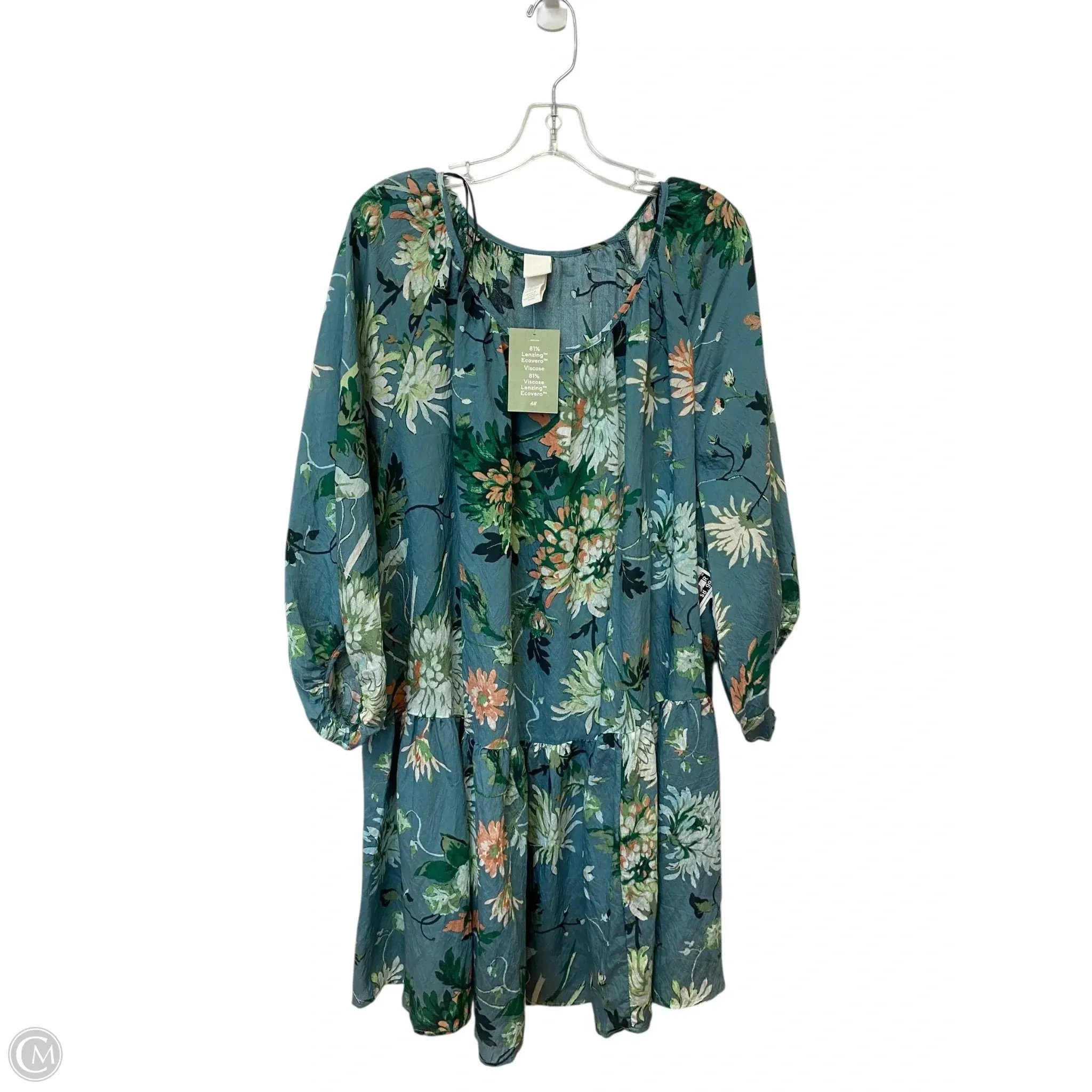 Dress Casual Short By H&m In Floral Print, Size: Xl