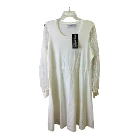 Dress Casual Short By Nina Leonard In White, Size:Xl