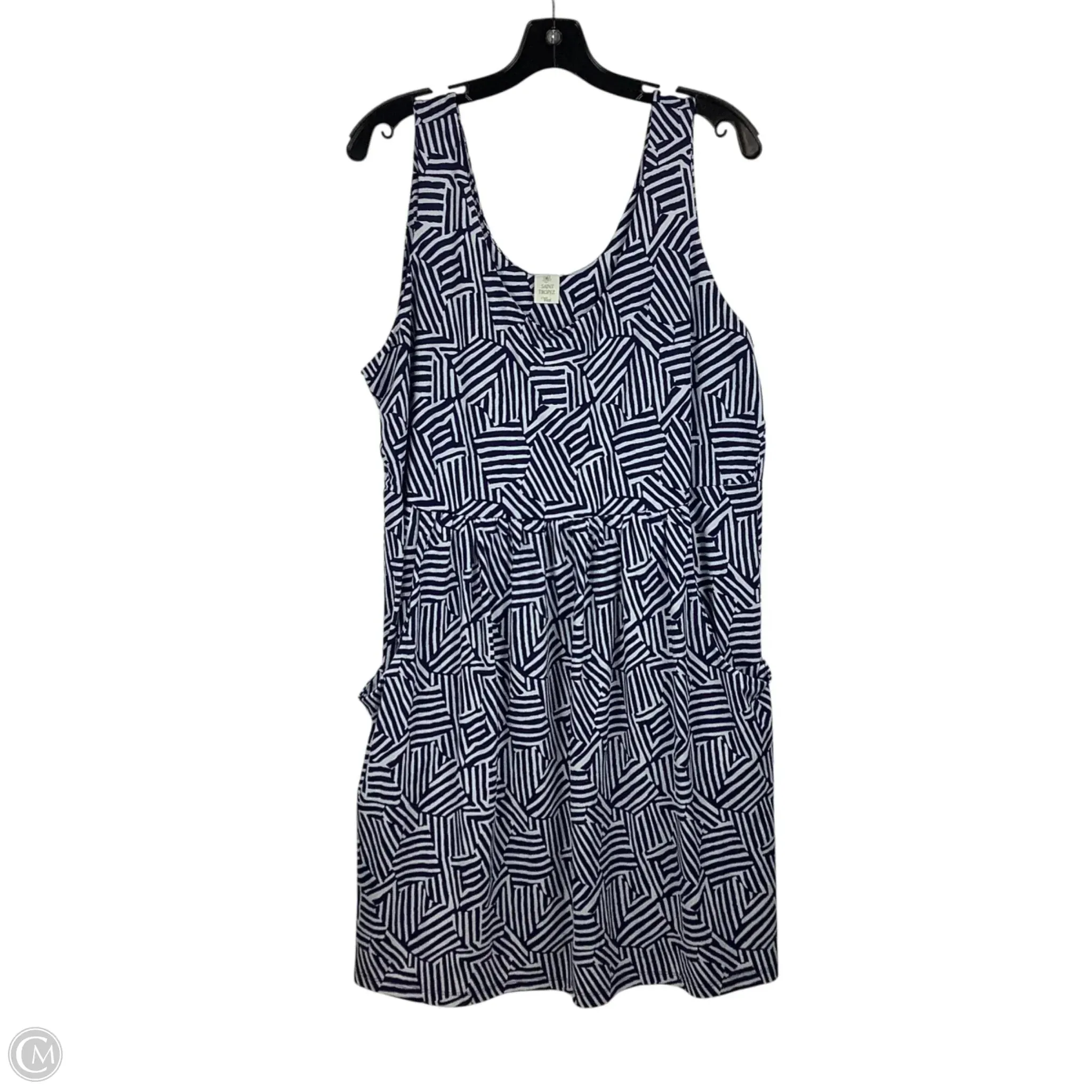 Dress Casual Short By Saint Tropez In Blue, Size: L