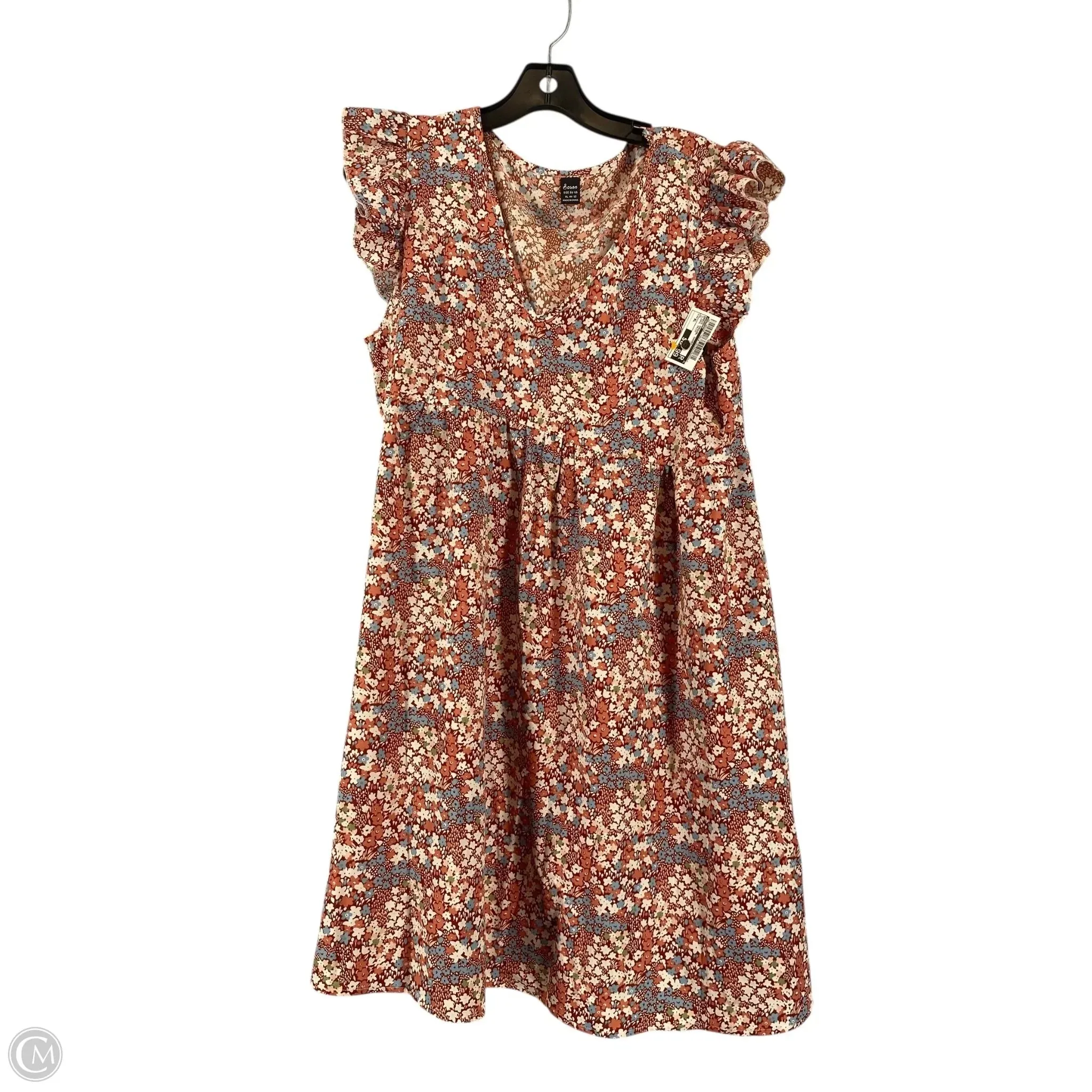 Dress Casual Short By Sasson In Floral Print, Size: Xl