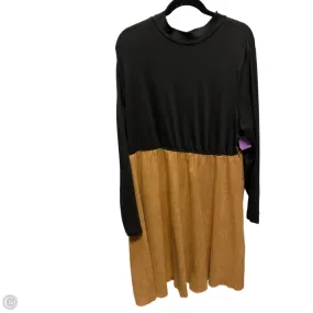 Dress Casual Short By Shein In Black & Brown, Size: 4x