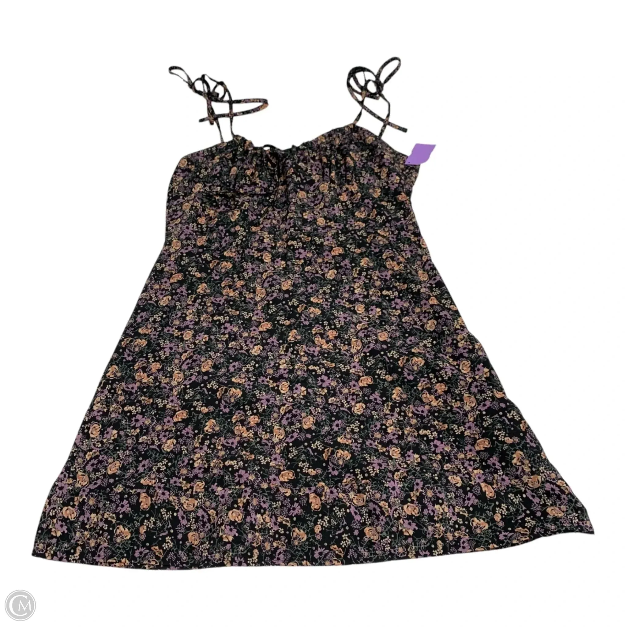 Dress Casual Short By Shein In Black & Purple, Size: L