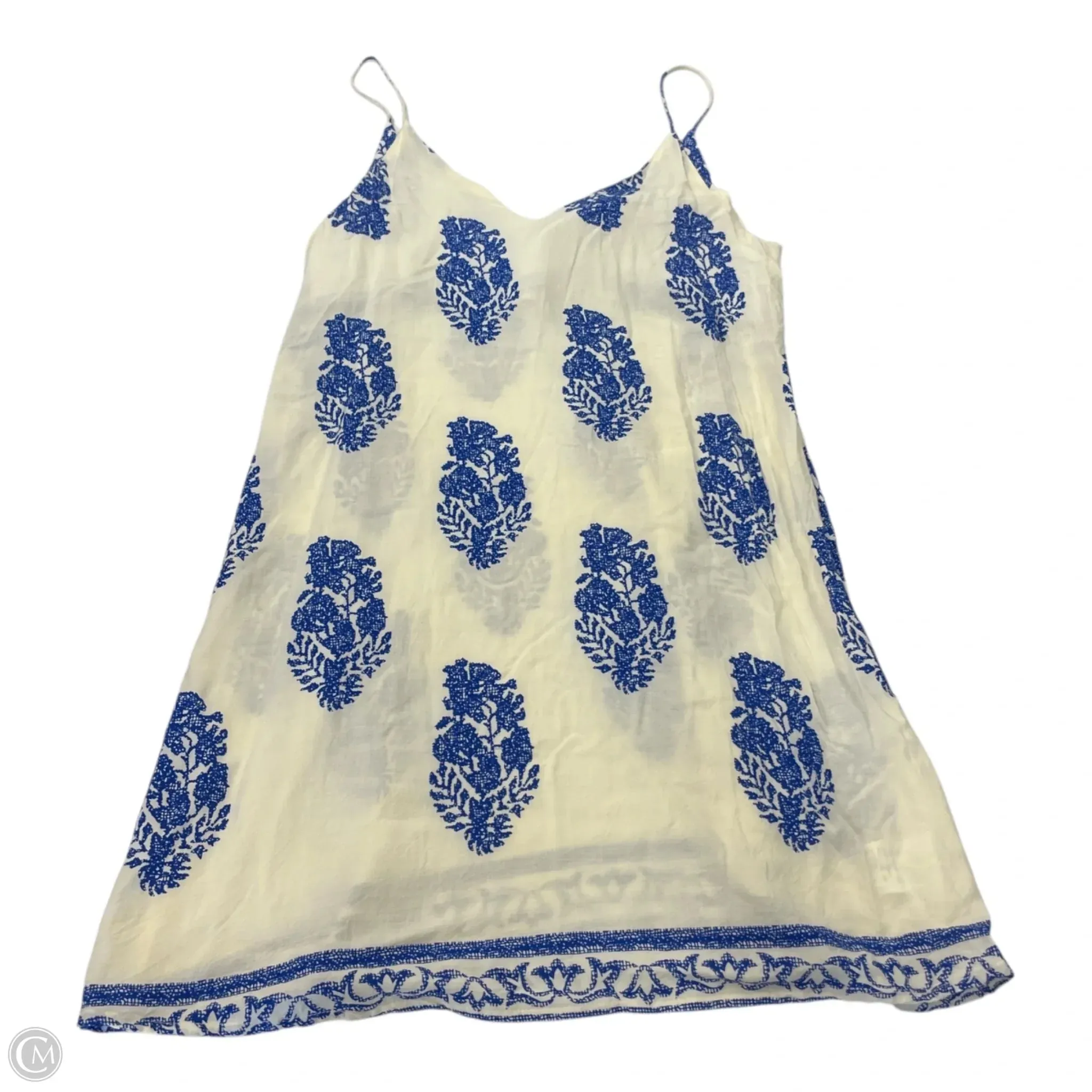Dress Casual Short By Shein In Blue & Cream, Size: M