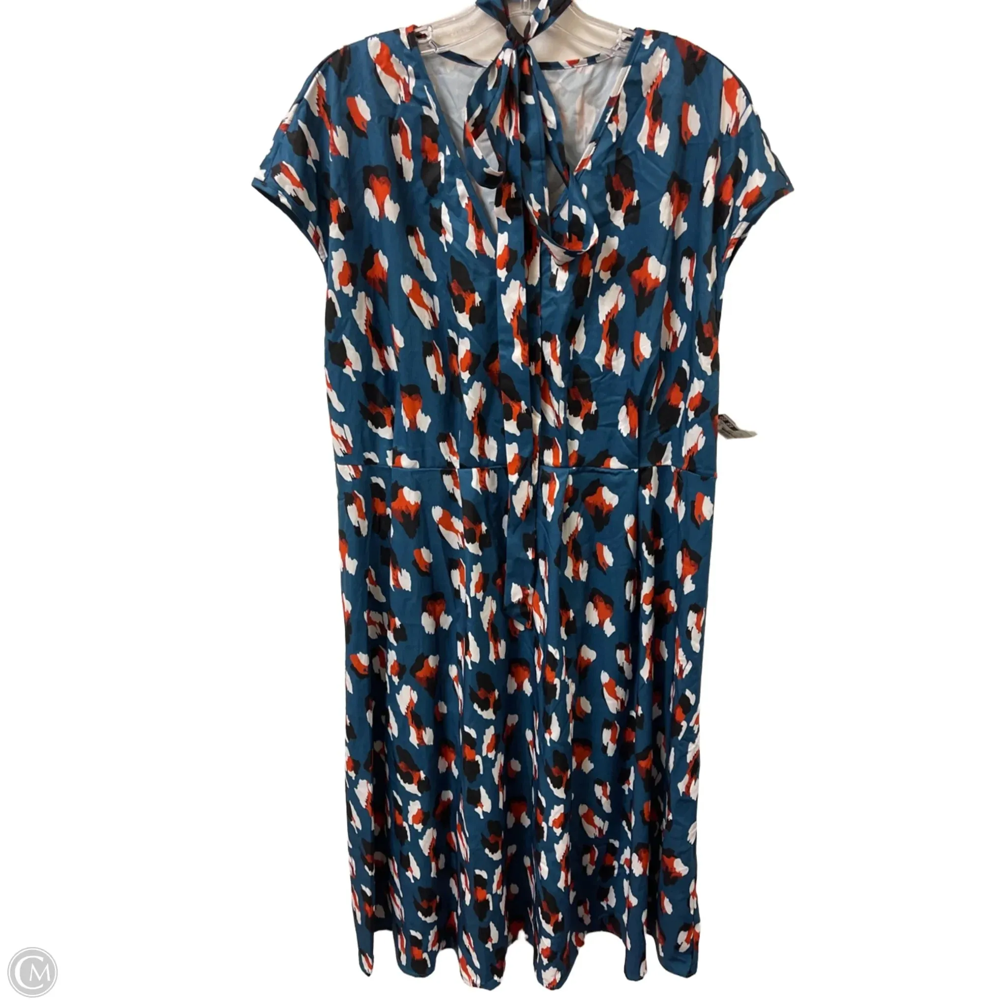 Dress Casual Short By Shein In Blue & Orange, Size: 2x