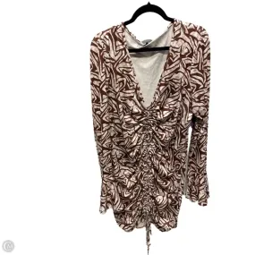 Dress Casual Short By Shein In Brown & Cream, Size: 4x